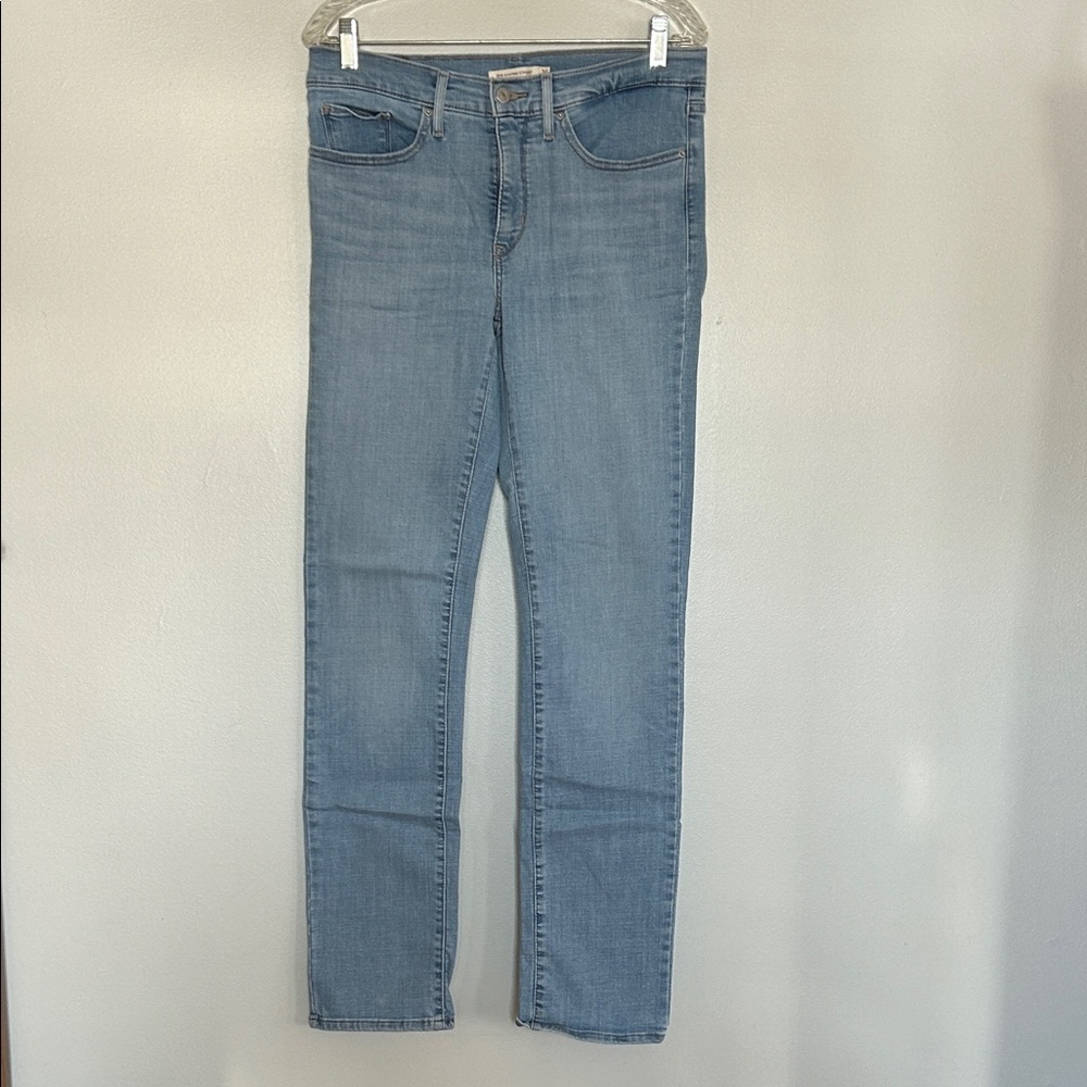 Levi Strauss 314 Shaping Straight Light Blue Denim Jeans size 30